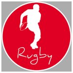 Rugby - 10cm - sticker / autocollant