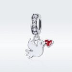S925 pendentif colombe en argent sterling - diy bracelet collier accessoires