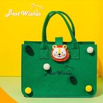 Sacs de shopping en feutre respectueux de l'environnement, sac de rangement rutilisable avec dessins ...