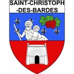 Saint - christophe - des - bardes 33 ville stickers blason autocollant adh�sif - taille : 8 cm