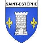 Saint - estphe 24 ville stickers blason autocollant adhsif - taille : 17 cm
