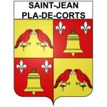 Saint - jean - pla - de - corts 66 ville stickers blason autocollant adhésif - taille : 12 cm Saint - jean - pla - de - corts 66 ville stickers blason autocollant adhésif - taille : 12 cm