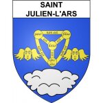 Saint - julien - l'ars 86 ville sticker blason ecusson autocollant adh�sif - taille : 4 cm
