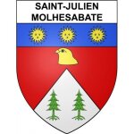Saint - julien - molhesabate 43 ville sticker blason ecusson autocollant adh�sif - taille : 8 cm