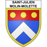 Saint - julien - molin - molette 42 ville sticker blason ecusson autocollant adh�sif - taille : 17 cm ...