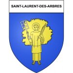 Saint - laurent - des - arbres 30 ville stickers blason autocollant adh�sif - taille : 8 cm