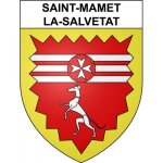 Saint - mamet - la - salvetat 15 ville sticker blason ecusson autocollant adhsif - taille : 17 cm