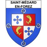 Saint - m�dard - en - forez 42 ville sticker blason ecusson autocollant adh�sif - taille : 17 cm