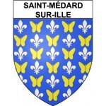 Saint - m�dard - sur - ille 35 ville stickers blason autocollant adh�sif - taille : 12 cm