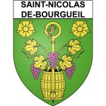 Saint - nicolas - de - bourgueil 37 ville stickers blason autocollant adhsif - taille : 17 cm