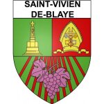 Saint - vivien - de - blaye 33 ville stickers blason autocollant adh�sif - taille : 12 cm