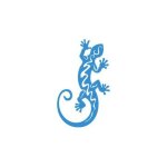 Salamandre autocollant sticker adhésif bleu lézard - taille : 4 cm Salamandre autocollant sticker adhésif bleu lézard - taille : 4 cm