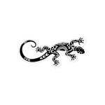 Salamandre maori lizard logo 652 autocollant sticker - taille : 12 cm - couleur : rose