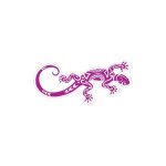 Salamandre maori lizard logo 652 autocollant sticker - taille : 4 cm - couleur : violet