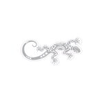 Salamandre maori lizard logo 652 autocollant sticker - taille : 8 cm - couleur : gris