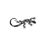 Salamandre maori lizard logo 652 autocollant sticker - taille : 8 cm - couleur : noir