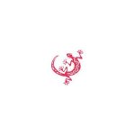 Salamandre tiki autocollant sticker adhsif - taille : 12 cm - couleur : vert