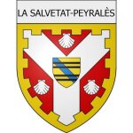 La salvetat - peyrals 12 ville stickers blason autocollant adhsif - taille : 17 cm