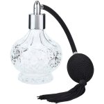 Sansh - bouteille de parfum en verre glass, atomiseur avec motif sculpt unique, style vintage, rutilisable, ...