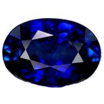 Saphir bleu. 0. 92 cts. vs1. ceylan, sril anka. avec certificat d'authenticit�