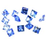 Saphir bleu. vs. carr�. ( vendu a l'unit� ). ceylan, sri lanka - 2, 1 mm