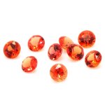 Saphir orange . if - vvs1. rond. ( vendu a l'unit� ). ceylan, sri lanka - 2, 1 mm