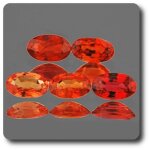 Saphir orange rouge. 0. 31 cts. 5 x 3 mm. if - vvs1 ( vendu a l'unit� ) ceylan