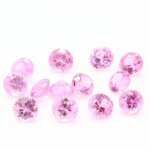 Saphir rose . if - vvs1. rond. ( vendu a l'unit� ) ceylan, sri lanka.