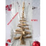 Sapin de nol en bois flotte rotatif n891 fabrication artisanale.