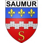 Saumur 49 ville stickers blason autocollant adhésif - taille : 8 cm Saumur 49 ville stickers blason autocollant adhésif - taille : 8 cm