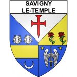 Savigny - le - temple 77 ville stickers blason autocollant adhsif - taille : 4 cm