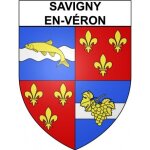 Savigny - en - vron 37 ville stickers blason autocollant adhsif - taille : 8 cm