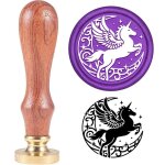 Sceau d'avertissement avec poigne pour cartes d'invitation, enveloppe, renard, timbre arbre de vie, ...