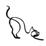 Sculpture d'art minimaliste de chat, métal abstrait chat ligne géométrique dessin art statue, statuts ... Sculpture d'art minimaliste de chat, métal abstrait chat ligne géométrique dessin art statue, statuts ...