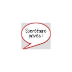 Secr�taire priv�e - 10x9cm - sticker / autocollant