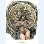 Serpieri - druuna plan�te oubli� / sign�e - 30x40cm - affiche / poster envoi en tube