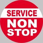 Service non stop - 15cm - sticker / autocollant