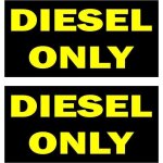 Set 2x autocollant sticker voiture location diesel gasoil seulement only