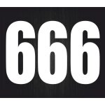 Set 3x autocollant sticker voiture moto porte numero nombre chiffre course 6 bla