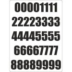 Set 40x autocollant sticker porte voiture moto numero nombre chiffre couleurs et taille au choix logo ...