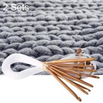 Set d'aiguilles a tricoter - 2 aiguilles a crochet en carbure allong 1, 2m -