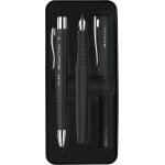 Set d'criture poly pen avec stylo a bille et stylo plume, noir