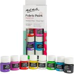 Set de peinture textile & tissu - 8x20ml - peintures textiles permanentes - idal pour l'habillement, ...