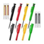Set de porte - mines avec 4 crayons mcaniques de menuisier avec 24 recharges, pour , ttes longues deep ...