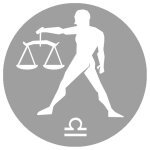 Signe zodiaque balance rond - 10cm - sticker / autocollant