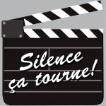 Silence ca tourne (5x5cm) - sticker / autocollant