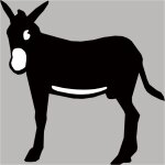 Silhouette ane catalan - 20cm - sticker / autocollant