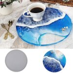 Silicone plateau rond moule grand cercle diy coaster craft resin mold Silicone plateau rond moule grand cercle diy coaster craft resin mold