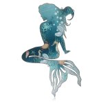 Sirne en mtal wall art rustique suspendu sirne wall decor bleu mtal sirne dcorations elgante mer ...