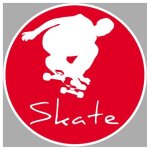 Skate - 20cm - sticker / autocollant